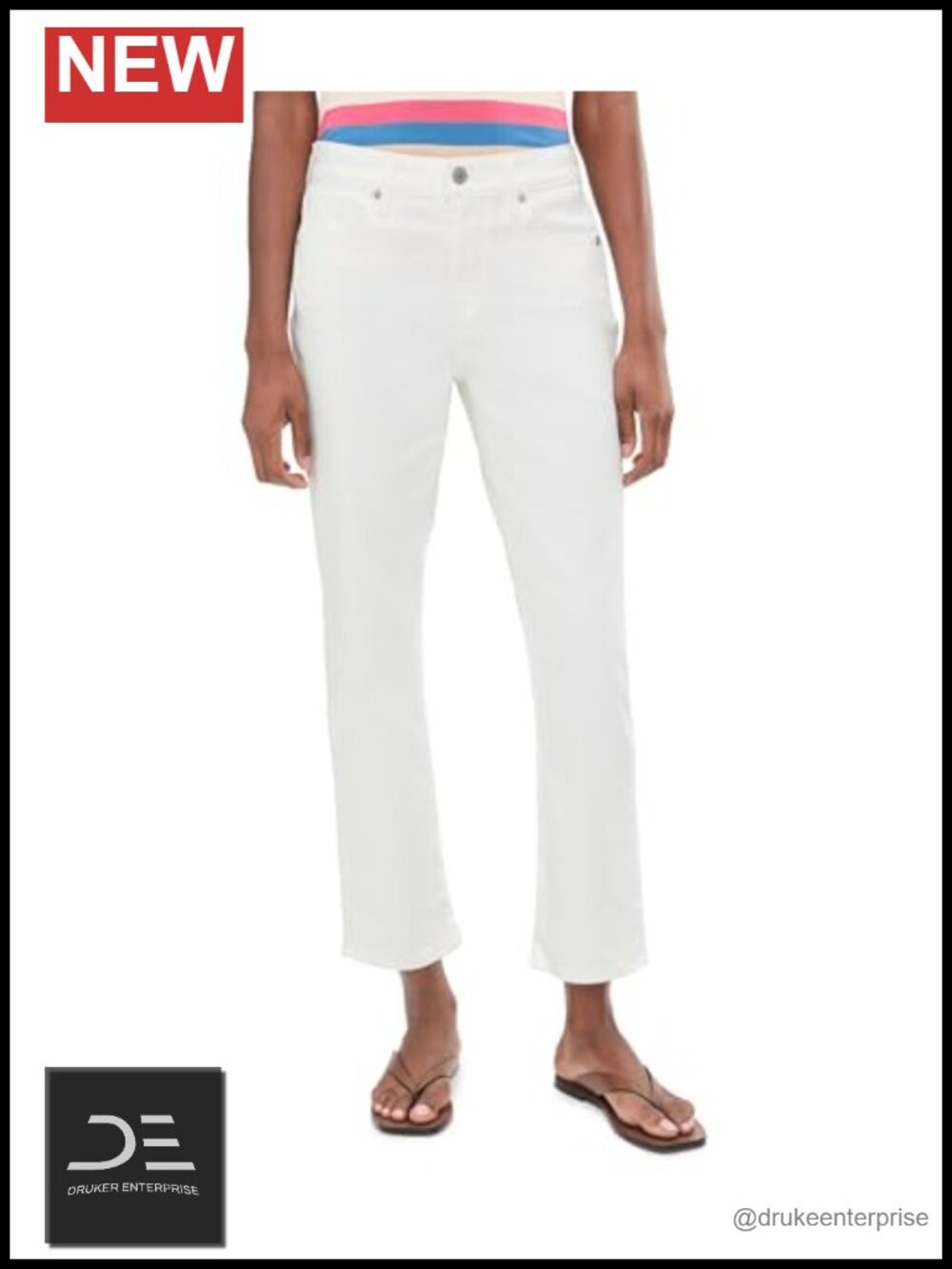 Women's Classic Straight Ankle Jeans - Cotton Blend Stretch